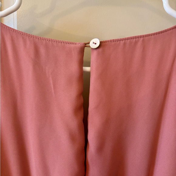 Show Me Your MuMu Dusty Rose V-Neck Flutter Sleeve Maxi Dress - Picture 4 of 6